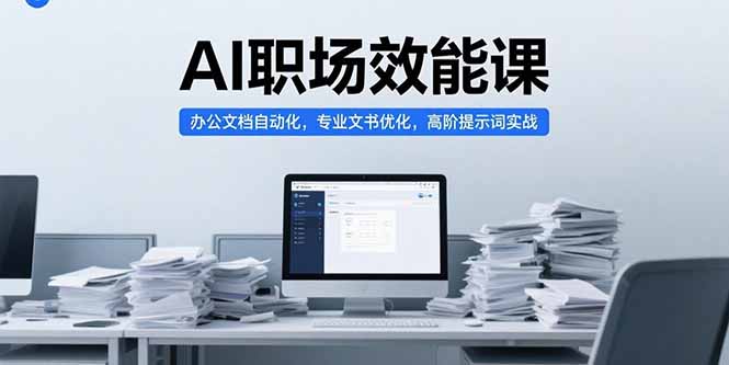 AI职场效能课，办公文档自动化，专业文书优化，高阶提示词实战