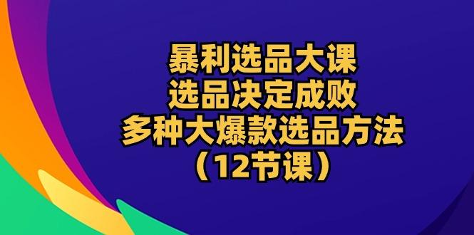 暴利 选品大课：选品决定成败，教你多种大爆款选品方法(12节课