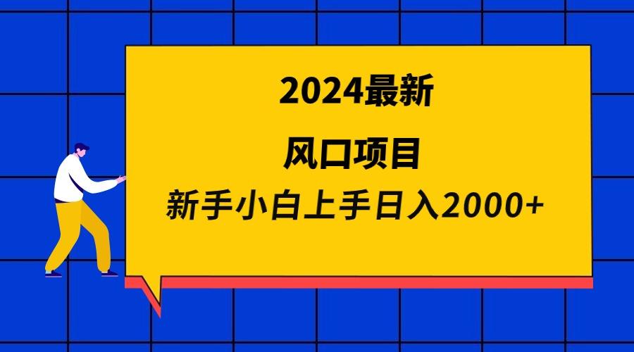 (9483期)2024最新风口项目 新手小白日入2000+