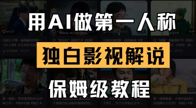 用AI做第一人称独白影视解说，手把手教学，保姆级教程