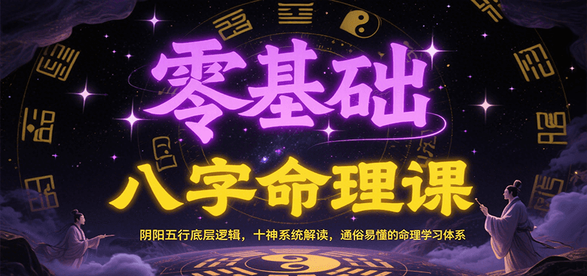 零基础八字命理课：阴阳五行底层逻辑，十神系统解读，通俗易懂的命理学习体系