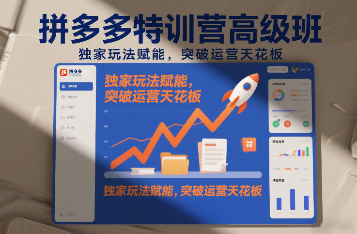 拼多多特训营高阶班，独家玩法赋能，突破运营天花板(更新26年1月)