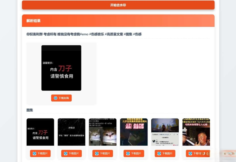 聚合短视频解析去水印源码（有后台）自适应双端插图(1)
