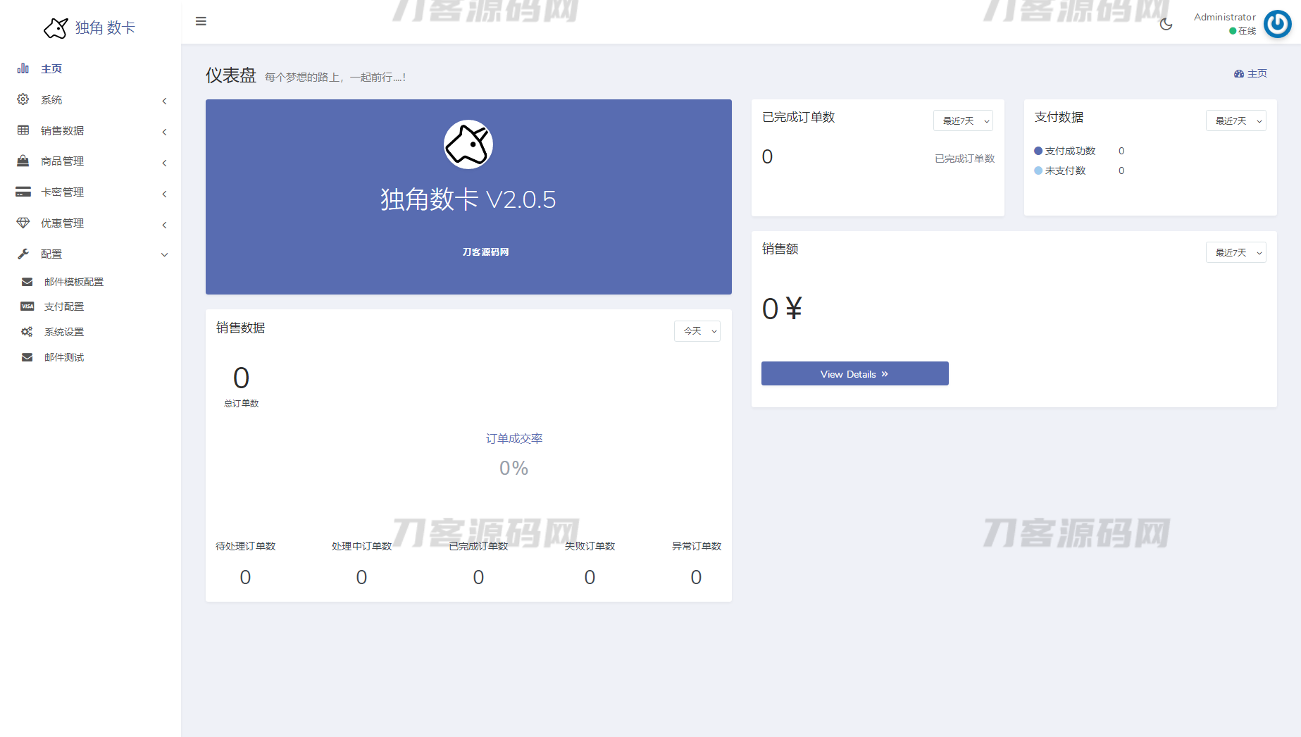 最新版独角兽发卡系统网站源码 | 个人自动发卡系统插图(4)