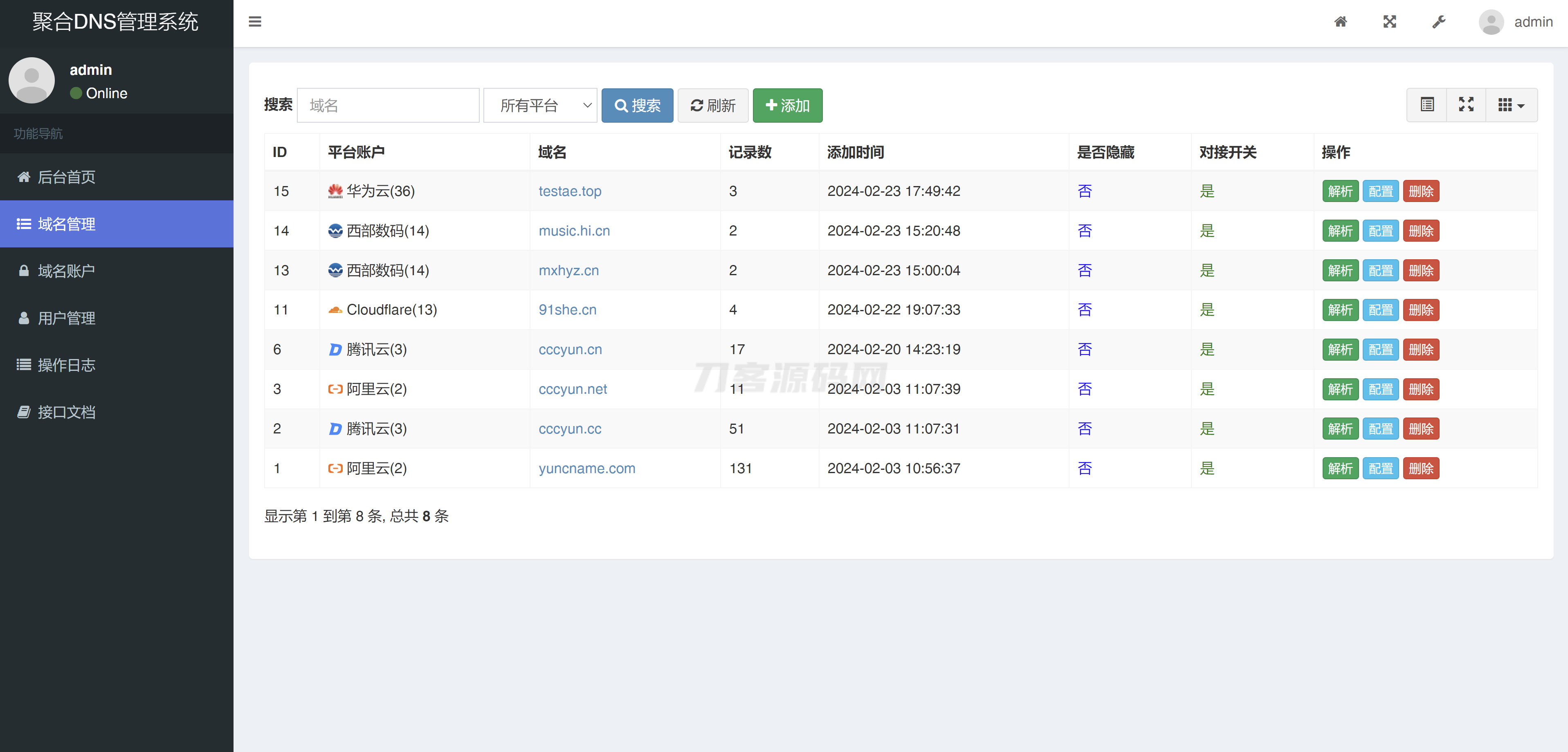 2024最新彩虹聚合DNS管理系统源码v1.3 全开源插图(2)