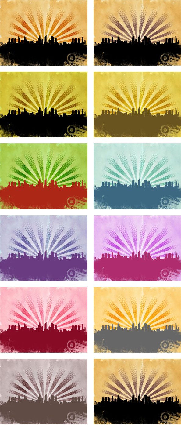 垃圾城景观PSD背景素材