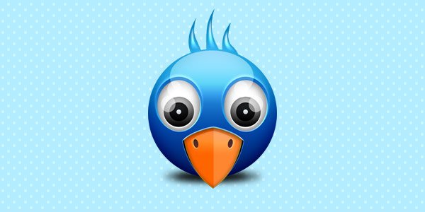 站长素材网页设计Twitter小鸟图标 PSD素材下载