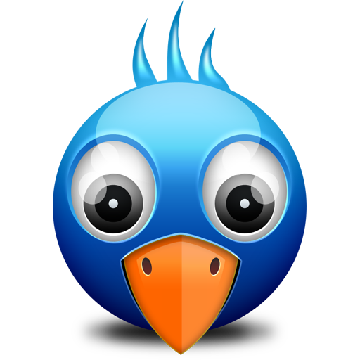 站长素材网页设计Twitter小鸟图标 PSD素材下载