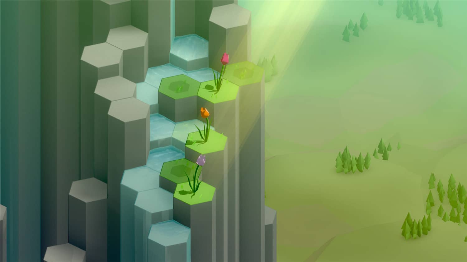 春泉瀑布,春天的瀑布,Spring Falls