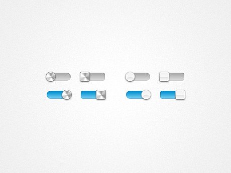 滑溜开关PSD素材 网页图标