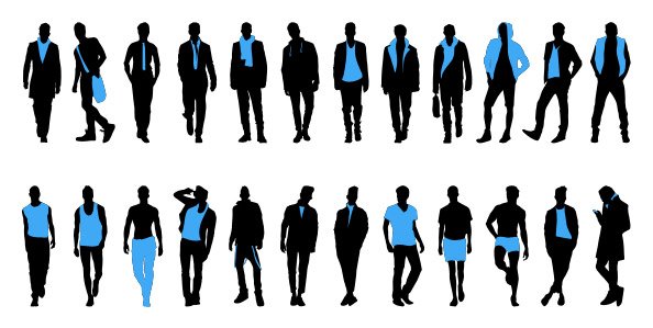 98站长素材时尚男士剪影集 PSD素材下载