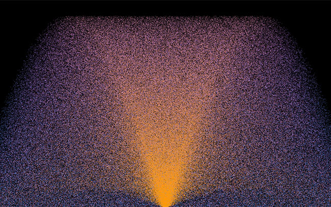 Canvas 2D画布绘制的webgl喷泉粒子发射动画特效