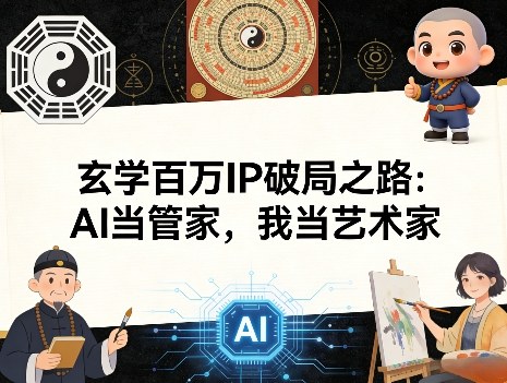 玄学百万IP破局之路:AI当管家,我当艺术家插图 玄学百万IP破局之路:AI当管家,我当艺术家