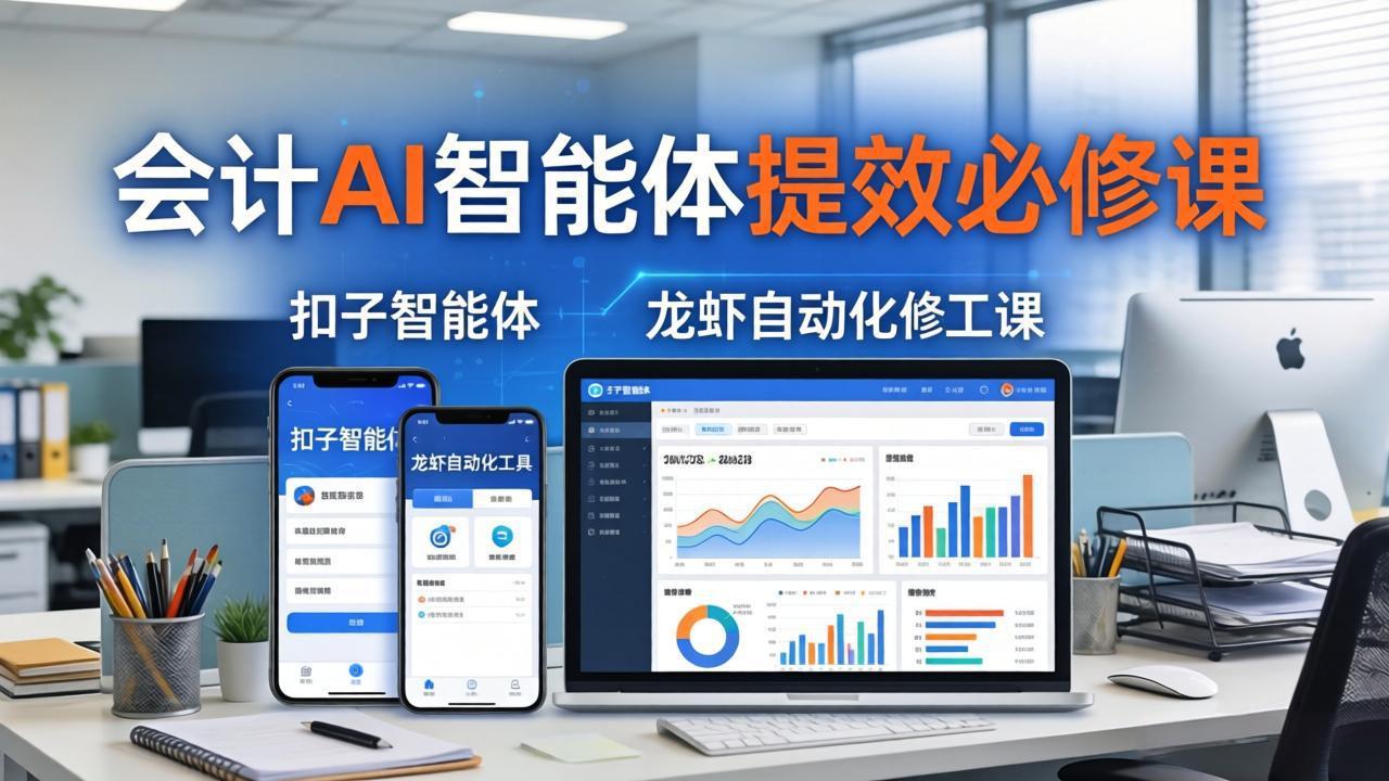 财务会计AI智能体提效必修课:扣子智能体+龙虾自动化+报表分析,一站式提升财务工作效率插图 财务会计AI智能体提效必修课:扣子智能体+龙虾自动化+报表分析,一站式提升财务工作效率插图
