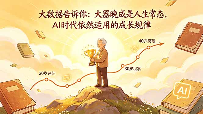 付费文章:大数据告诉你:大器晚成是人生常态,AI 时代依然适用的成长规律插图 付费文章:大数据告诉你:大器晚成是人生常态,AI 时代依然适用的成长规律插图