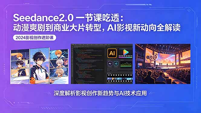 Seedance2.0一节课吃透:动漫爽剧到商业大片转型,AI影视新动向全解读插图 Seedance2.0一节课吃透:动漫爽剧到商业大片转型,AI影视新动向全解读插图