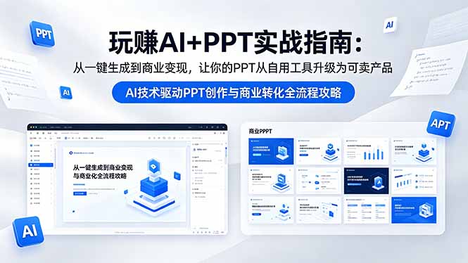 玩赚AI+PPT实战指南-更新5月13:从一键生成到商业变现,让你的PPT从自用工具升级为可卖产品插图 玩赚AI+PPT实战指南-更新5月13:从一键生成到商业变现,让你的PPT从自用工具升级为可卖产品插图