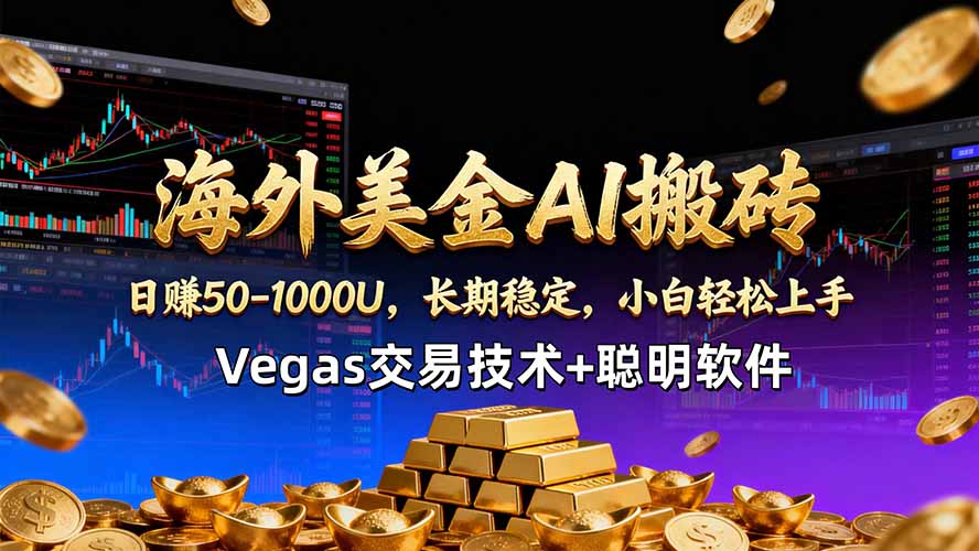 海外美金AI搬砖技术Vegas交易技术+聪明软件【训练营第七期】,日赚50-100U插图 海外美金AI搬砖技术Vegas交易技术+聪明软件【训练营第七期】,日赚50-100U插图