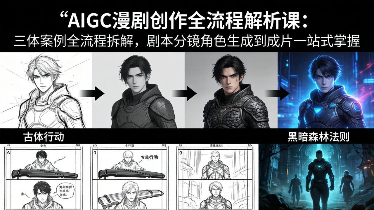 AIGC漫剧创作全流程解析课:三体案例全流程拆解,剧本分镜角色生成到成片一站式掌握插图 AIGC漫剧创作全流程解析课:三体案例全流程拆解,剧本分镜角色生成到成片一站式掌握插图