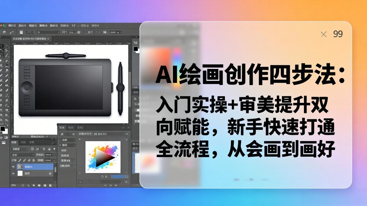 AI绘画创作四步法:入门实操+审美提升双向赋能,新手快速打通全流程,从会画到画好插图 AI绘画创作四步法:入门实操+审美提升双向赋能,新手快速打通全流程,从会画到画好插图