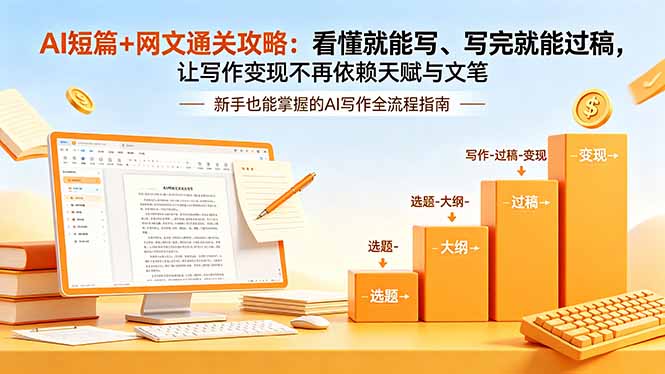 AI短篇+网文通关攻略-更新4月:看懂就能写、写完就能过稿,让写作变现不再依赖天赋与文笔插图 AI短篇+网文通关攻略-更新4月:看懂就能写、写完就能过稿,让写作变现不再依赖天赋与文笔插图