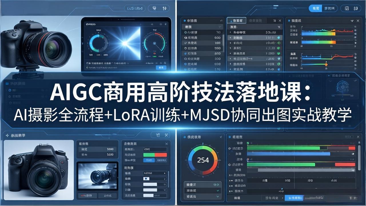 AIGC商用高阶技法落地课:AI摄影全流程+LoRA训练+MJSD协同出图实战教学插图 AIGC商用高阶技法落地课:AI摄影全流程+LoRA训练+MJSD协同出图实战教学插图