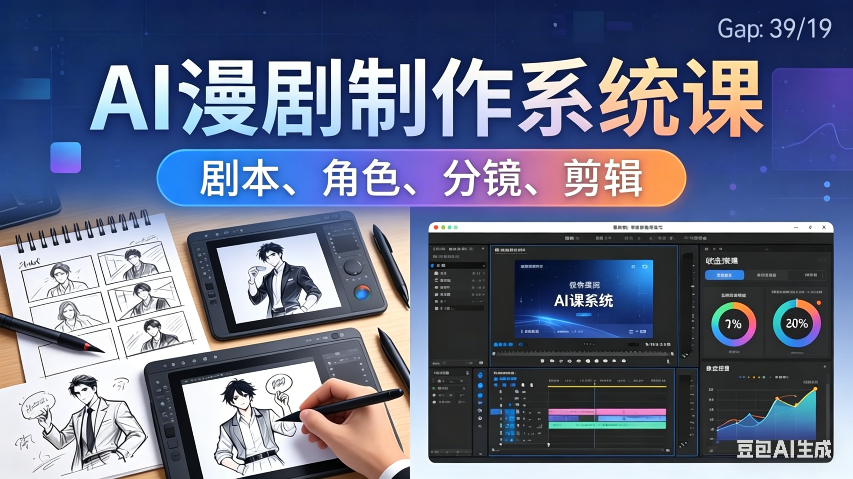 AI漫剧制作系统课:0基础从0到1学会AI制作,掌握剧本、角色、分镜、剪辑全套技能,轻松做号变现插图 AI漫剧制作系统课:0基础从0到1学会AI制作,掌握剧本、角色、分镜、剪辑全套技能,轻松做号变现插图