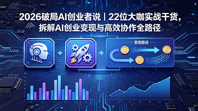 2026 破局 AI 创业者说｜22 位大咖实战干货，拆解 AI 创业变现与高效协作全路径插图