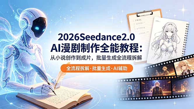2026Seedance2.0 AI制作全能教程：从小说创作到成片，批量生成全流程拆解插图
