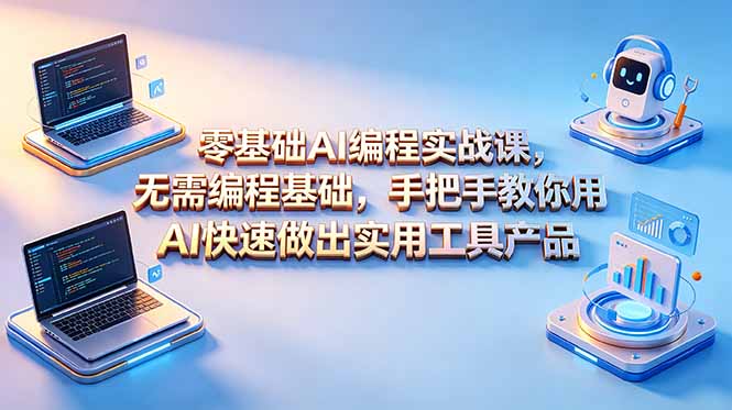 零基础AI编程实战课-更新，无需编程基础，手把手教你用AI快速做出实用工具产品插图