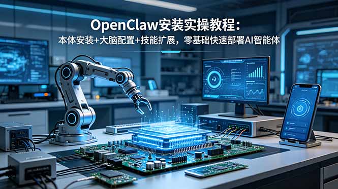 OpenClaw安装实操教程：本体安装+大脑配置+技能扩展，零基础快速部署AI智能体插图